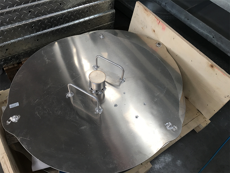 Cubierta galvanizada de placa circular para componentes de equipos industriales