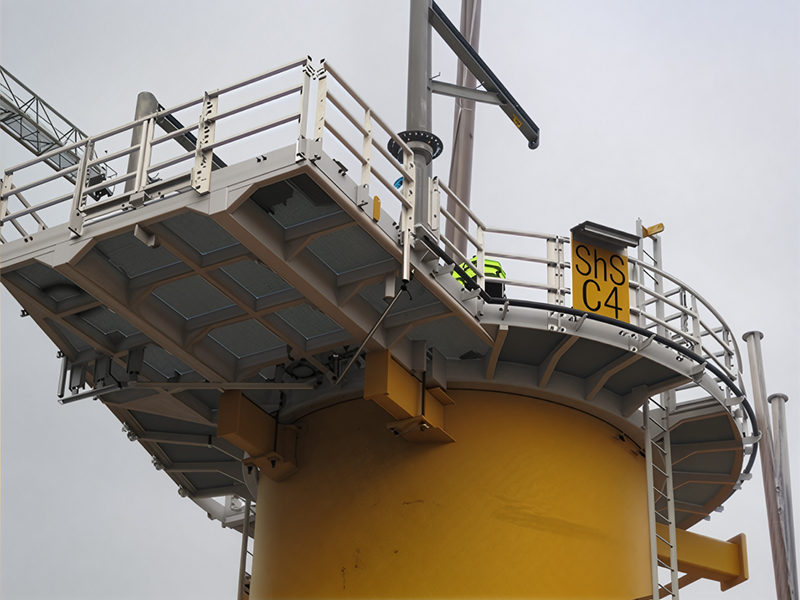 Plataforma externa de aluminio de acero para turbina eólica en alta mar