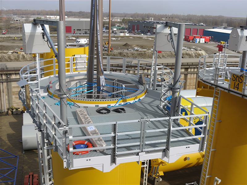 Plataforma externa de aluminio de acero para turbina eólica en alta mar